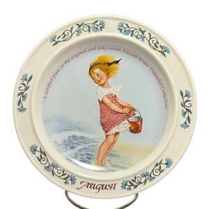 Newell Pottery Co OCTOBER plate 7.25" Months Of The Year Numbered Vintage 1984